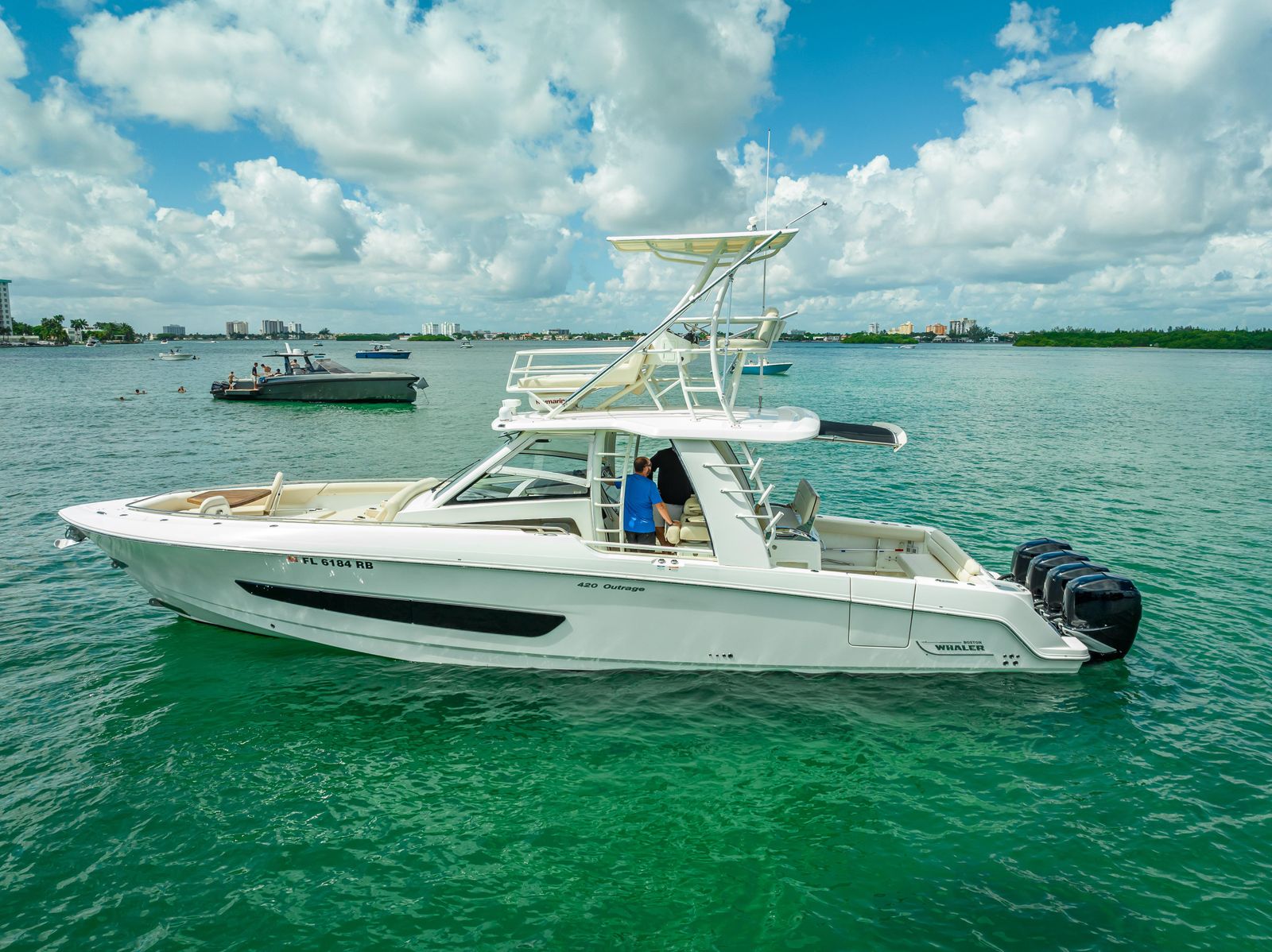 2016 Boston Whaler 420 Outrage — Quad Mercury 350 Verado, Fort Lauderdale